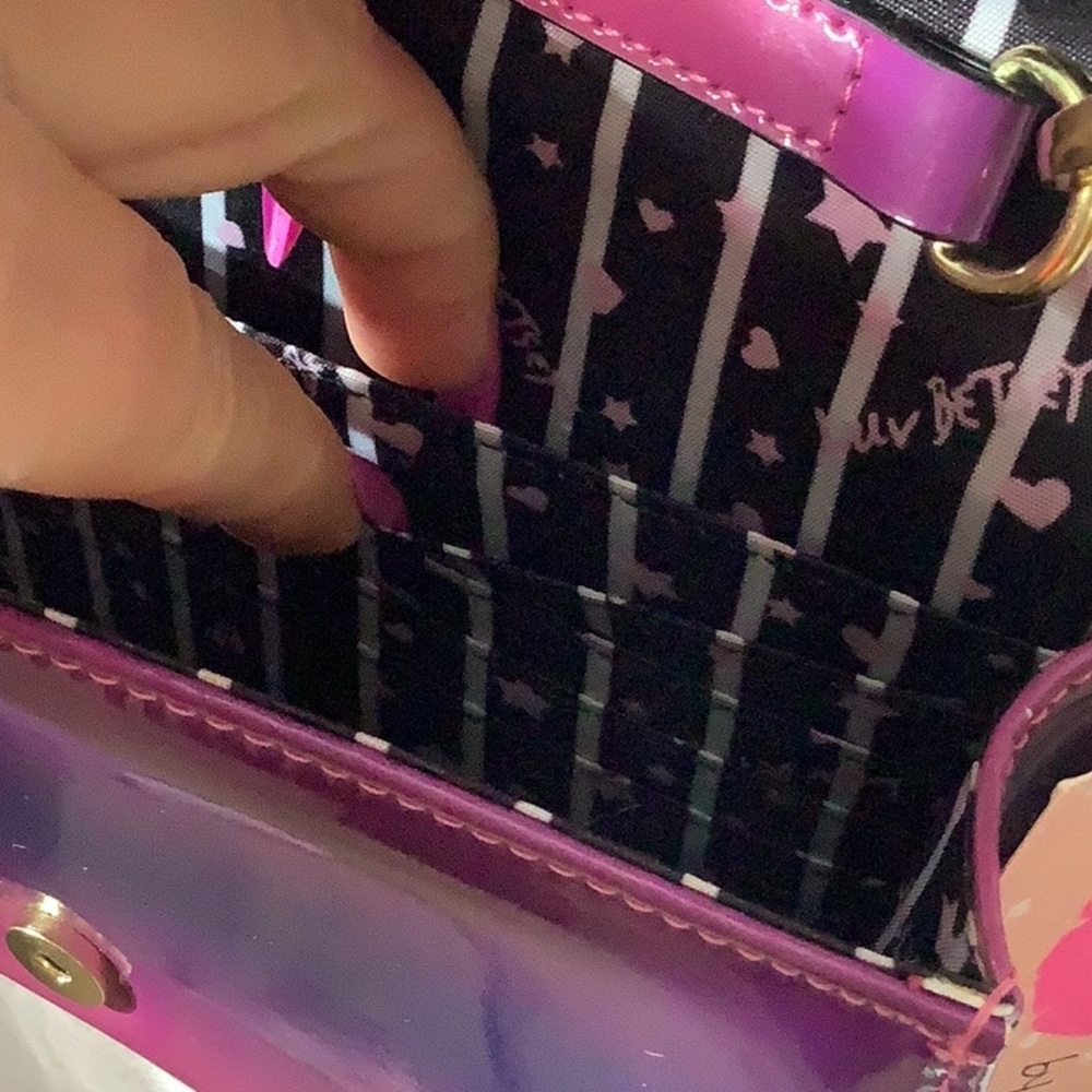 Betsey Johnson NEW - Patent Wallet - ombre Fuchsia - LBellen - LUV BETSEY LB - Picture 9 of 13
